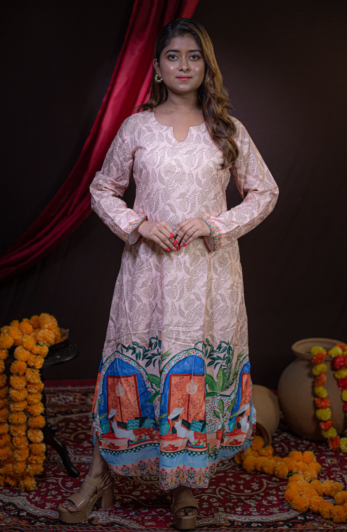 The Kusum Scenic Archway Long Dress