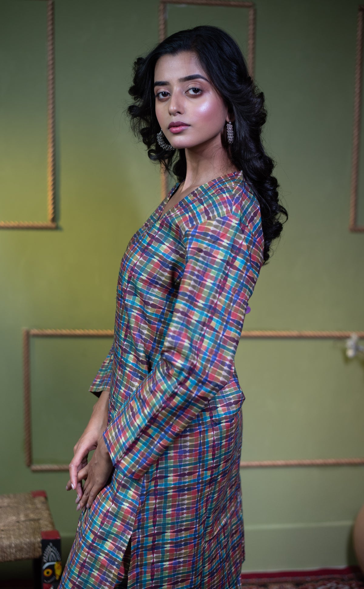 Aindri Jewel Plaid – Pure Cotton Two-Piece Co-Ord Set