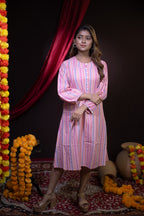 The Kusum Pastel Prism Striped Dress