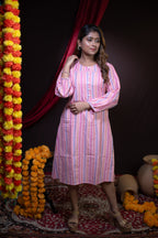 The Kusum Pastel Prism Striped Dress