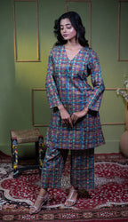 Aindri Jewel Plaid – Pure Cotton Two-Piece Co-Ord Set