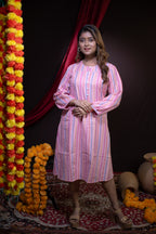 The Kusum Pastel Prism Striped Dress