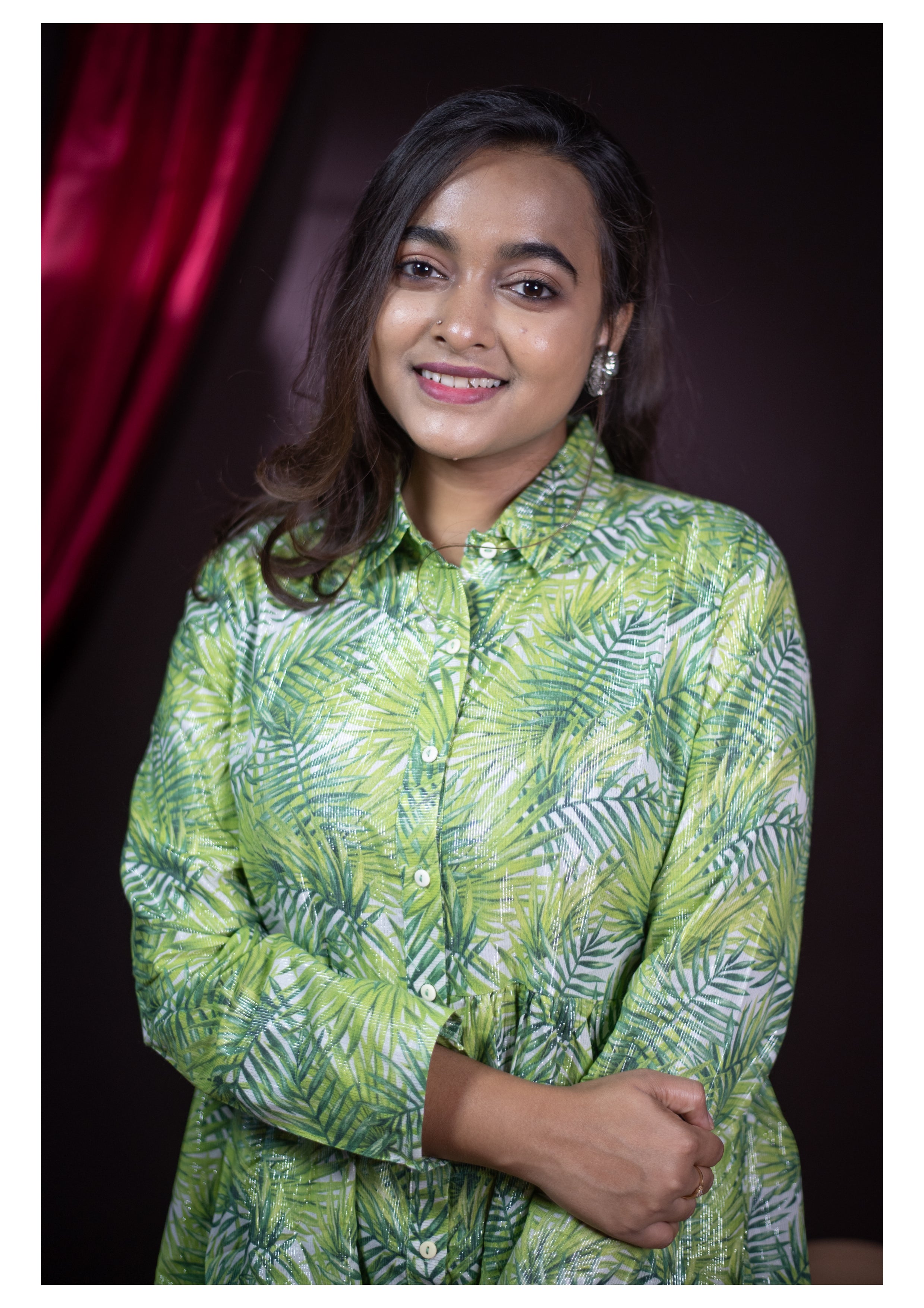 The Kusum Botanical Breeze Shirt Dress