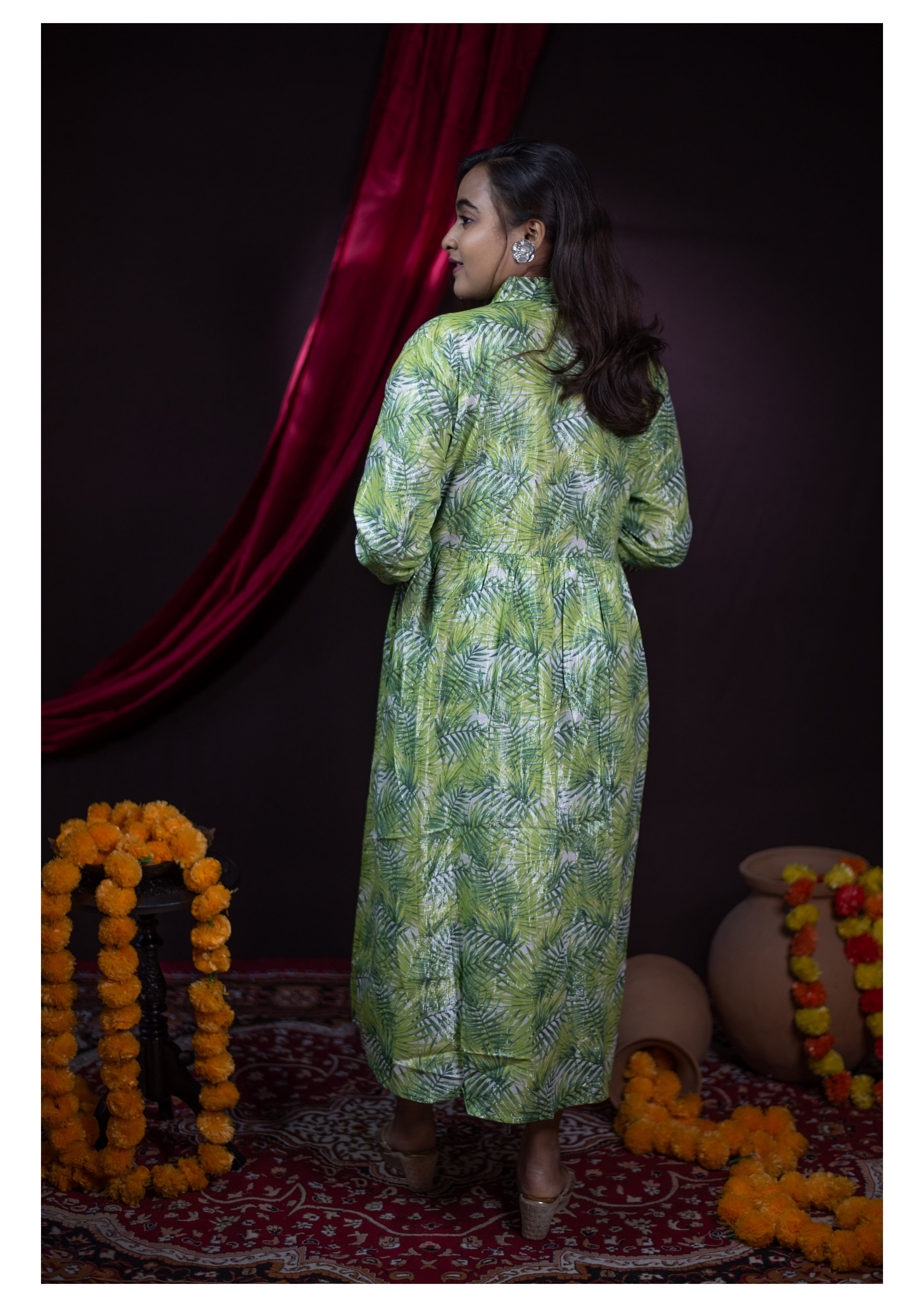 The Kusum Botanical Breeze Shirt Dress