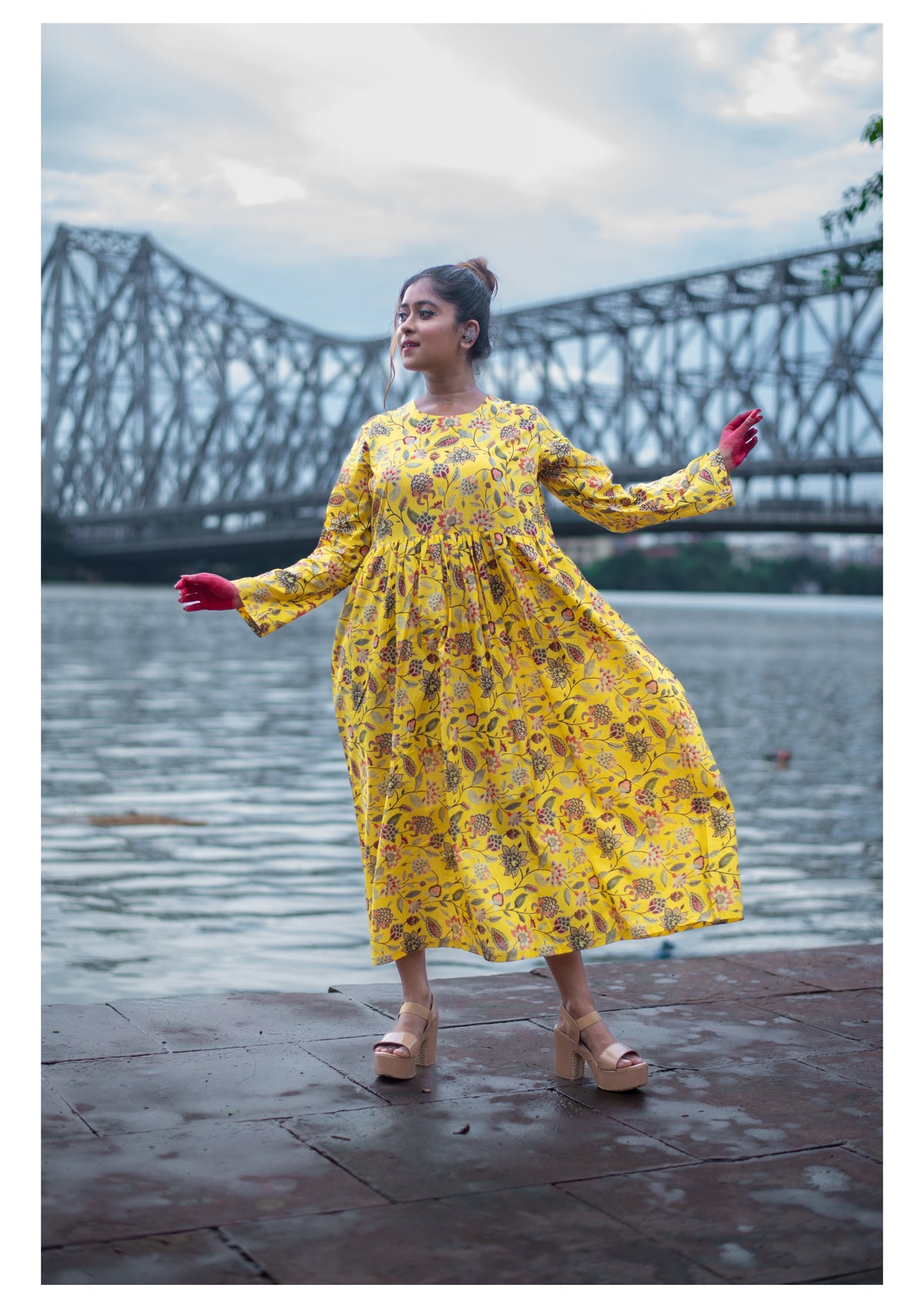 The Kusum Sunburst Flared Dress