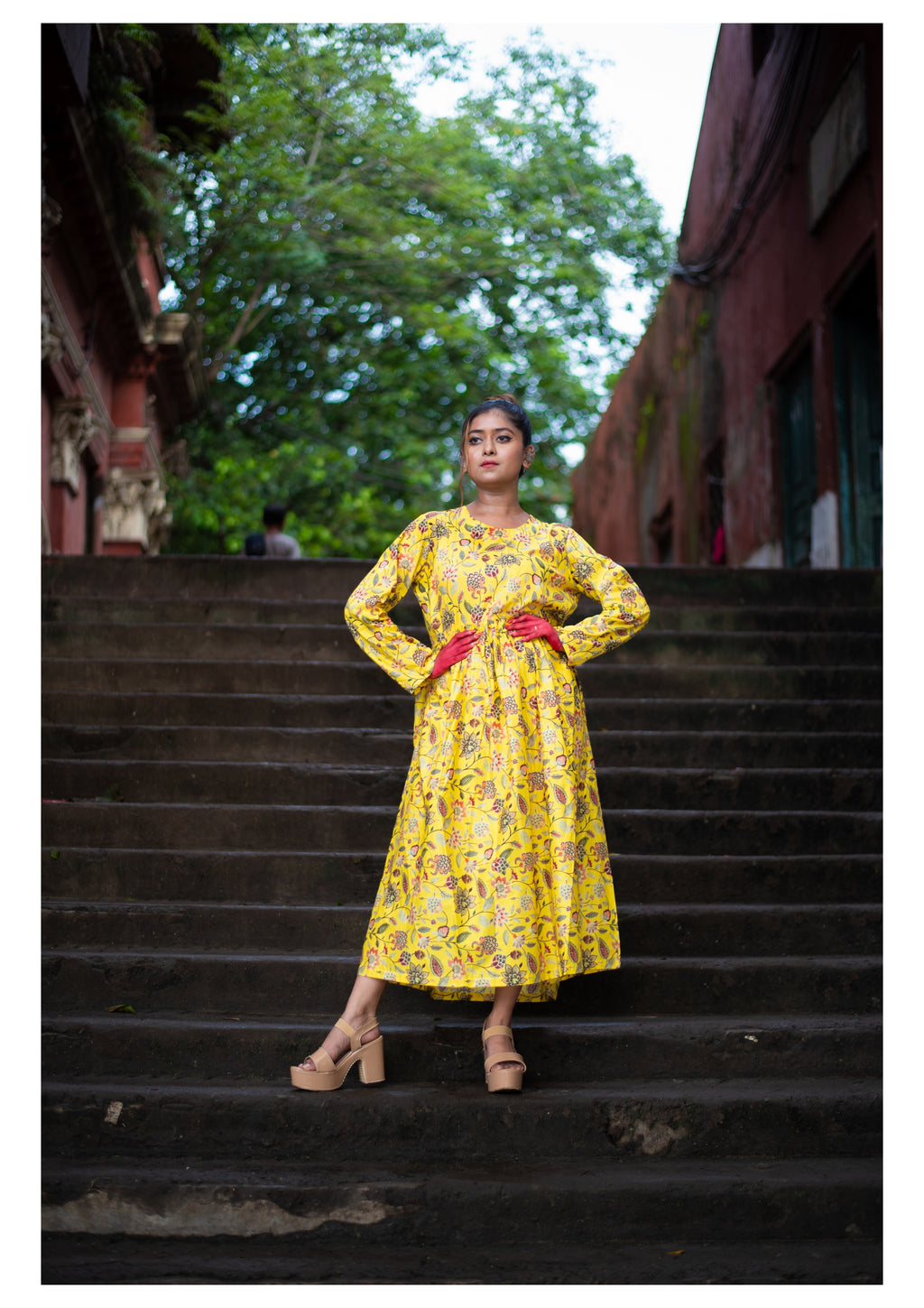 The Kusum Sunburst Flared Dress