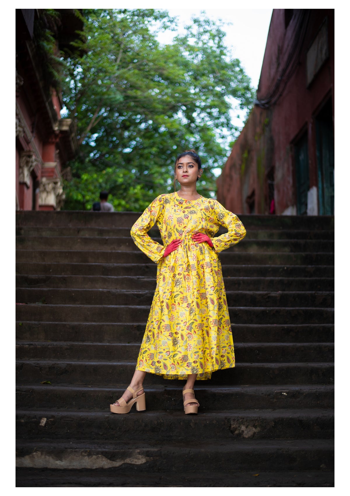 The Kusum Sunburst Flared Dress
