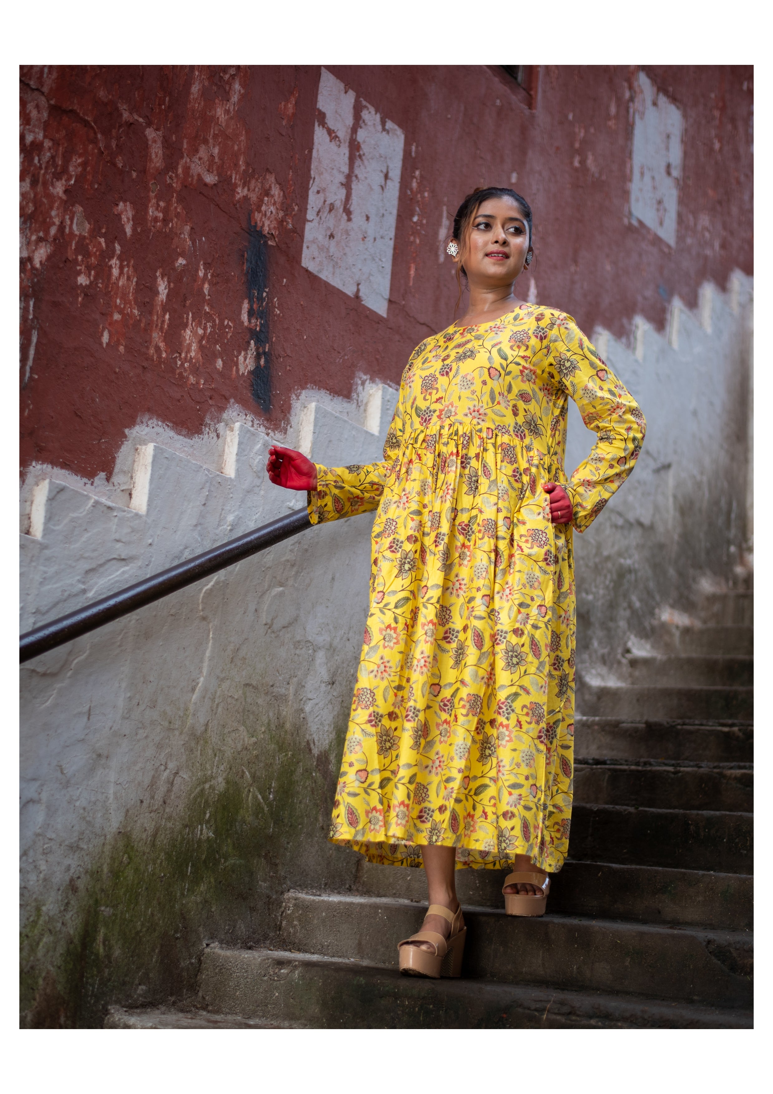 The Kusum Sunburst Flared Dress