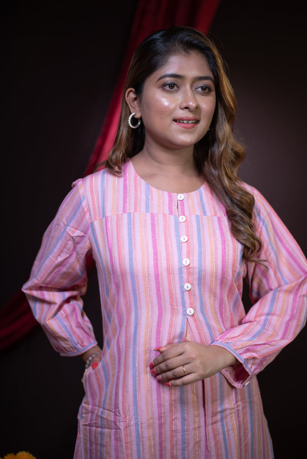 The Kusum Pastel Prism Striped Dress