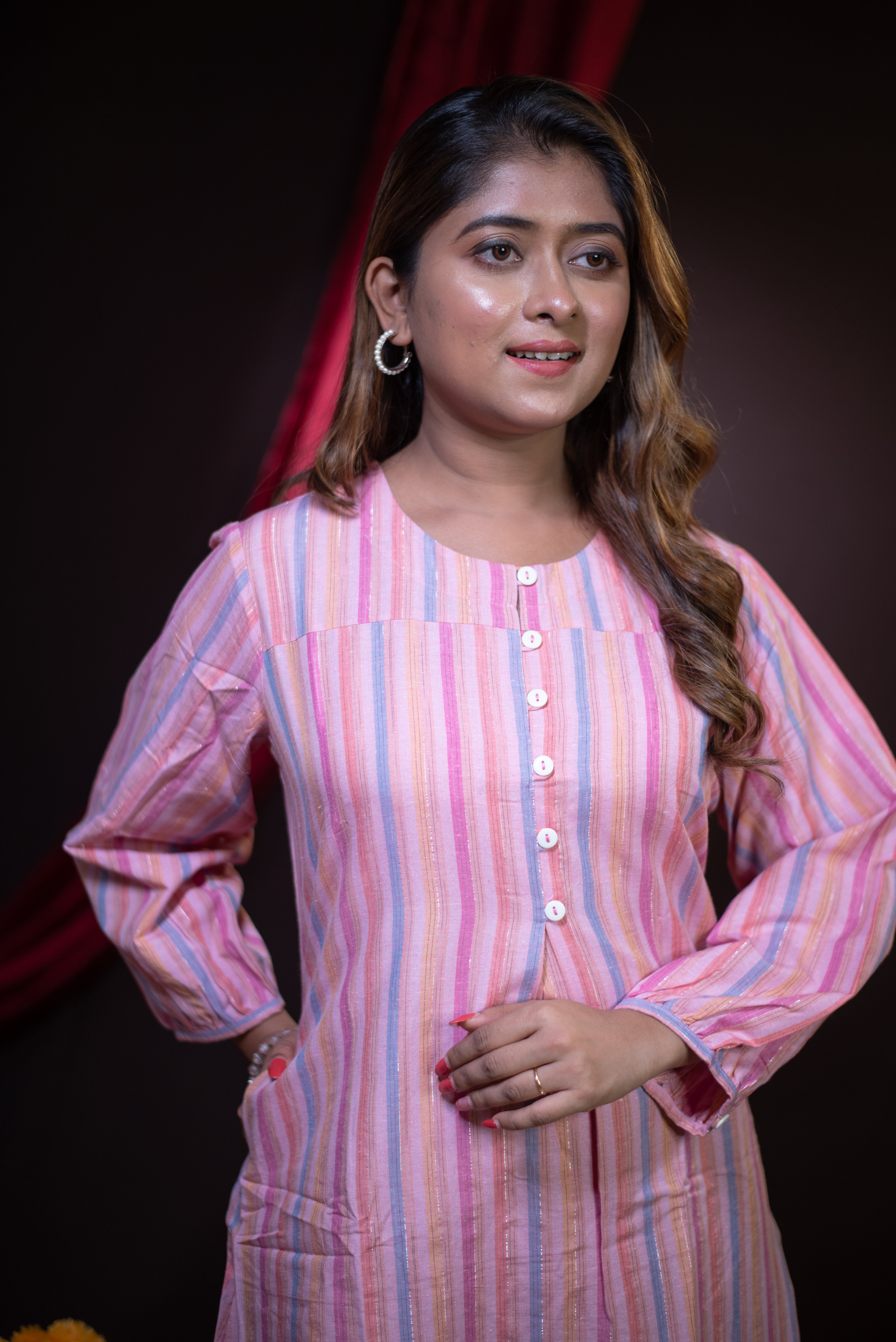 The Kusum Pastel Prism Striped Dress