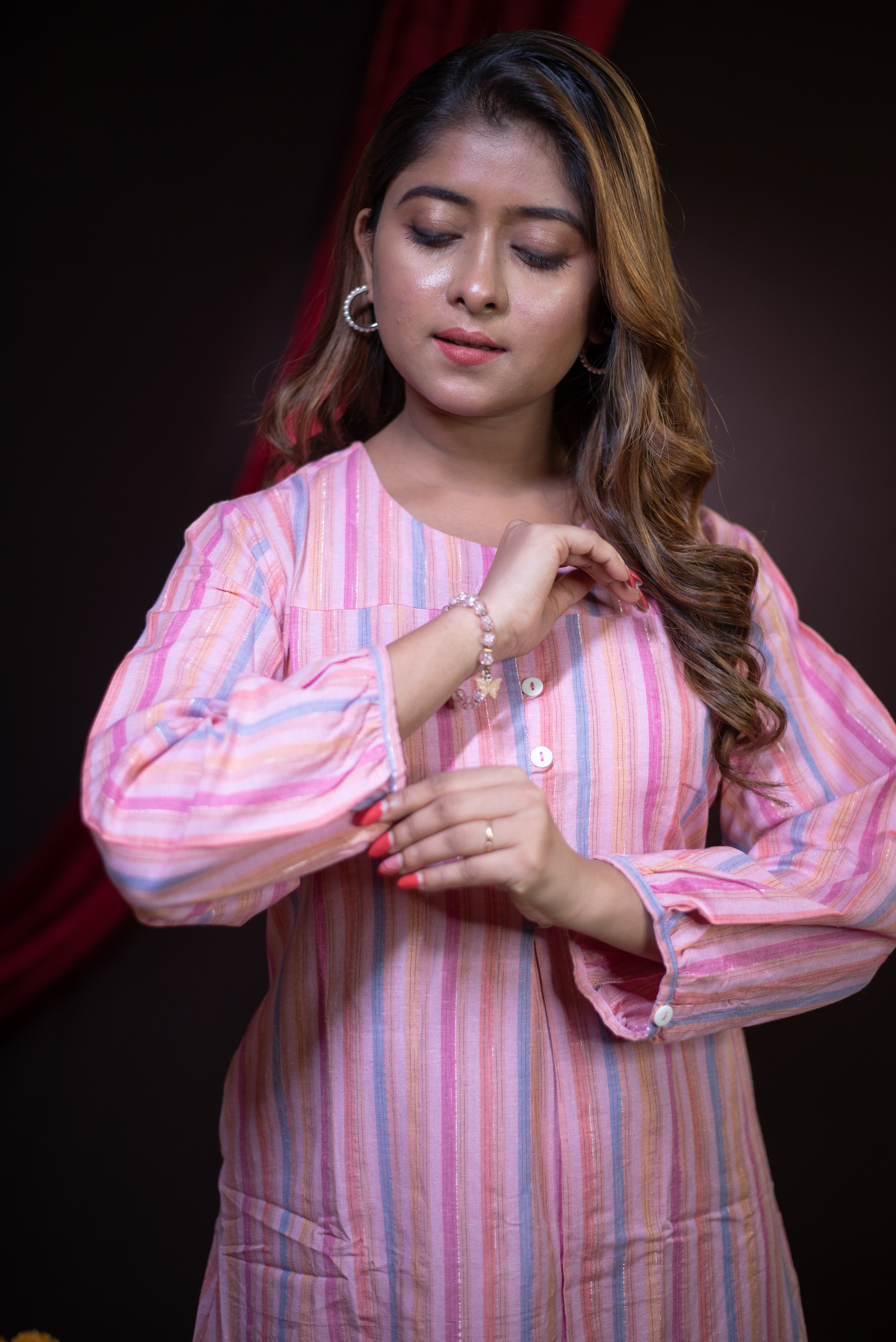 The Kusum Pastel Prism Striped Dress