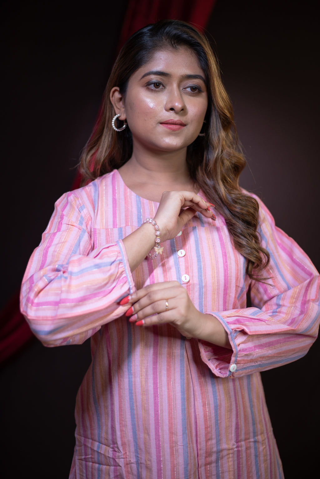 The Kusum Pastel Prism Striped Dress