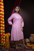 The Kusum Pastel Prism Striped Dress
