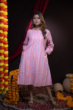 The Kusum Pastel Prism Striped Dress