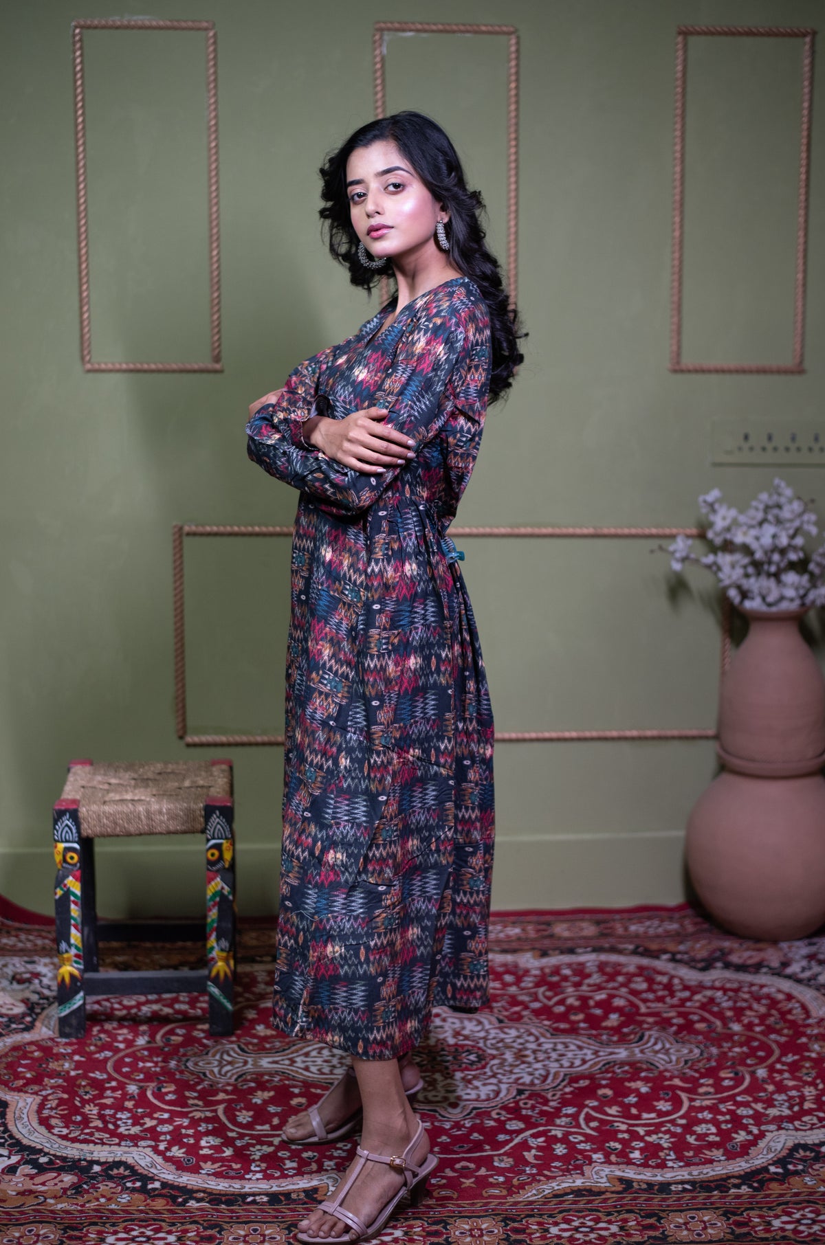 The Aindri Jewel Tapestry A-Line Dress