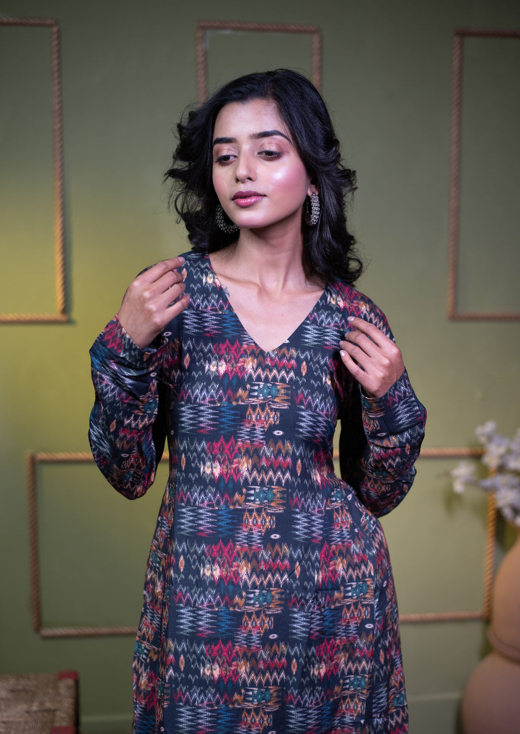 The Aindri Jewel Tapestry A-Line Dress