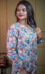 Kusum Painted Flora – Pure Cotton Modal Co-Ord Set