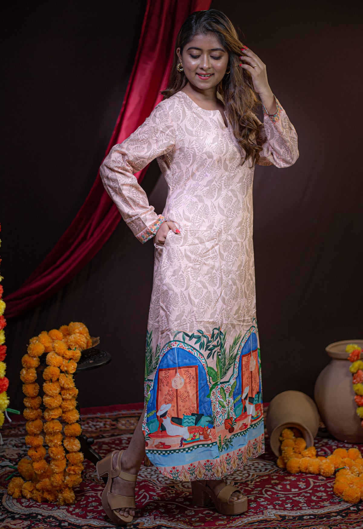 The Kusum Scenic Archway Long Dress
