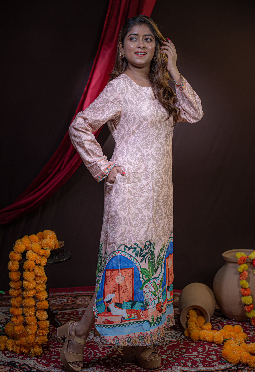 The Kusum Scenic Archway Long Dress