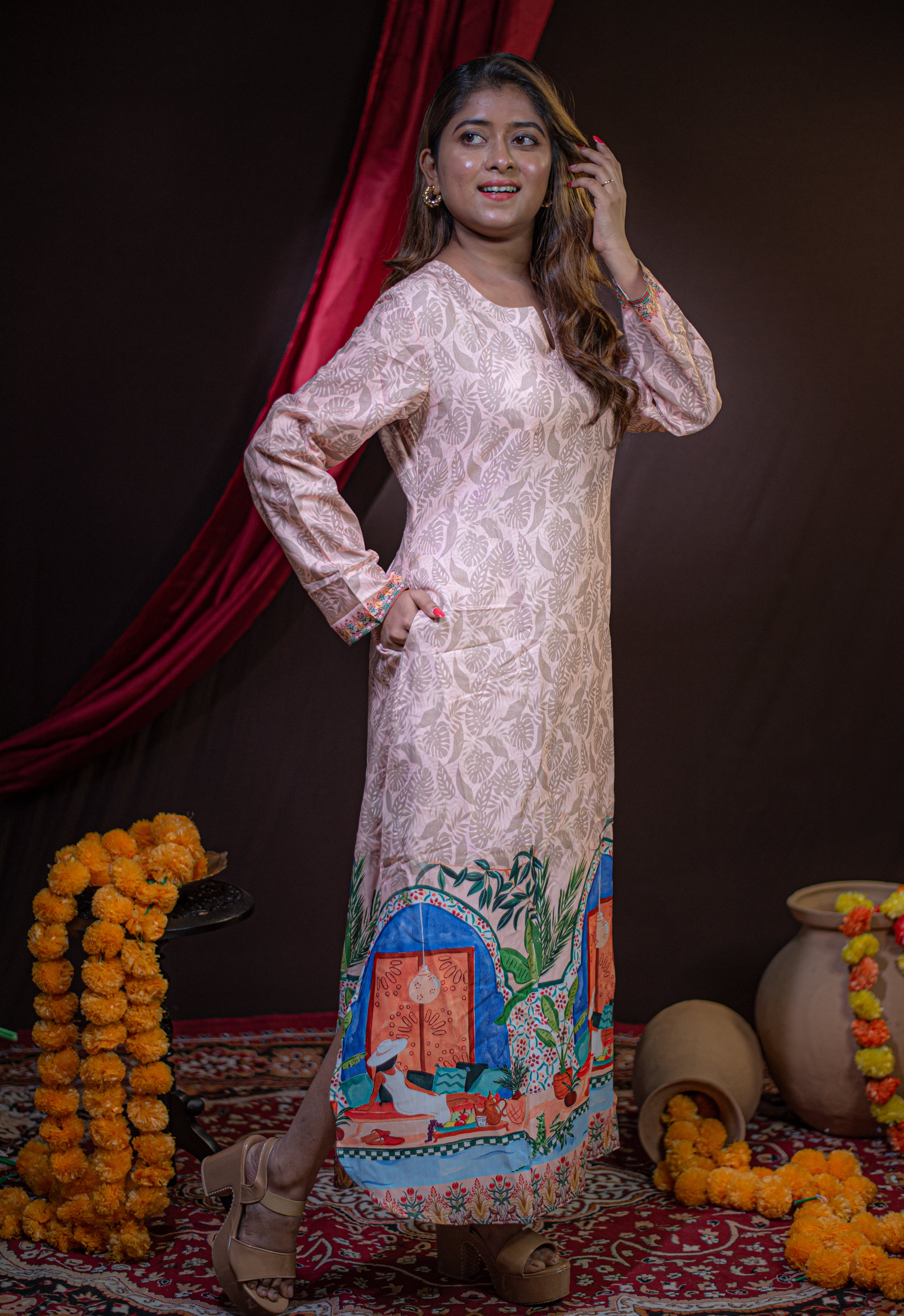 The Kusum Scenic Archway Long Dress