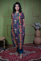 Aindri Liquid Canvas – Pure Cotton Jacquard Long Dress