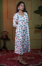 Tuku Whimsical Wings – Pure Cotton Gathered Midi Dress
