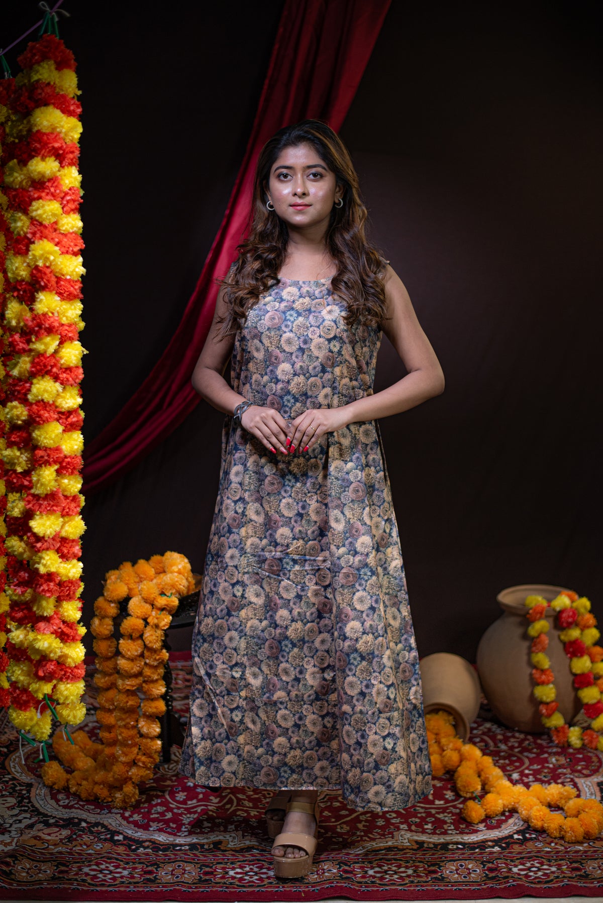 The Kusum Twilight Tapestry Long Dress