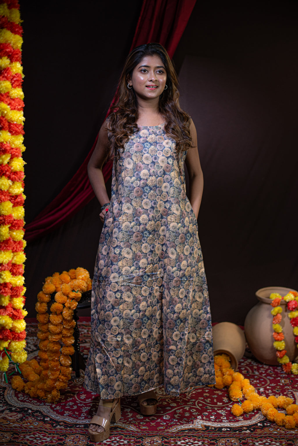 The Kusum Twilight Tapestry Long Dress