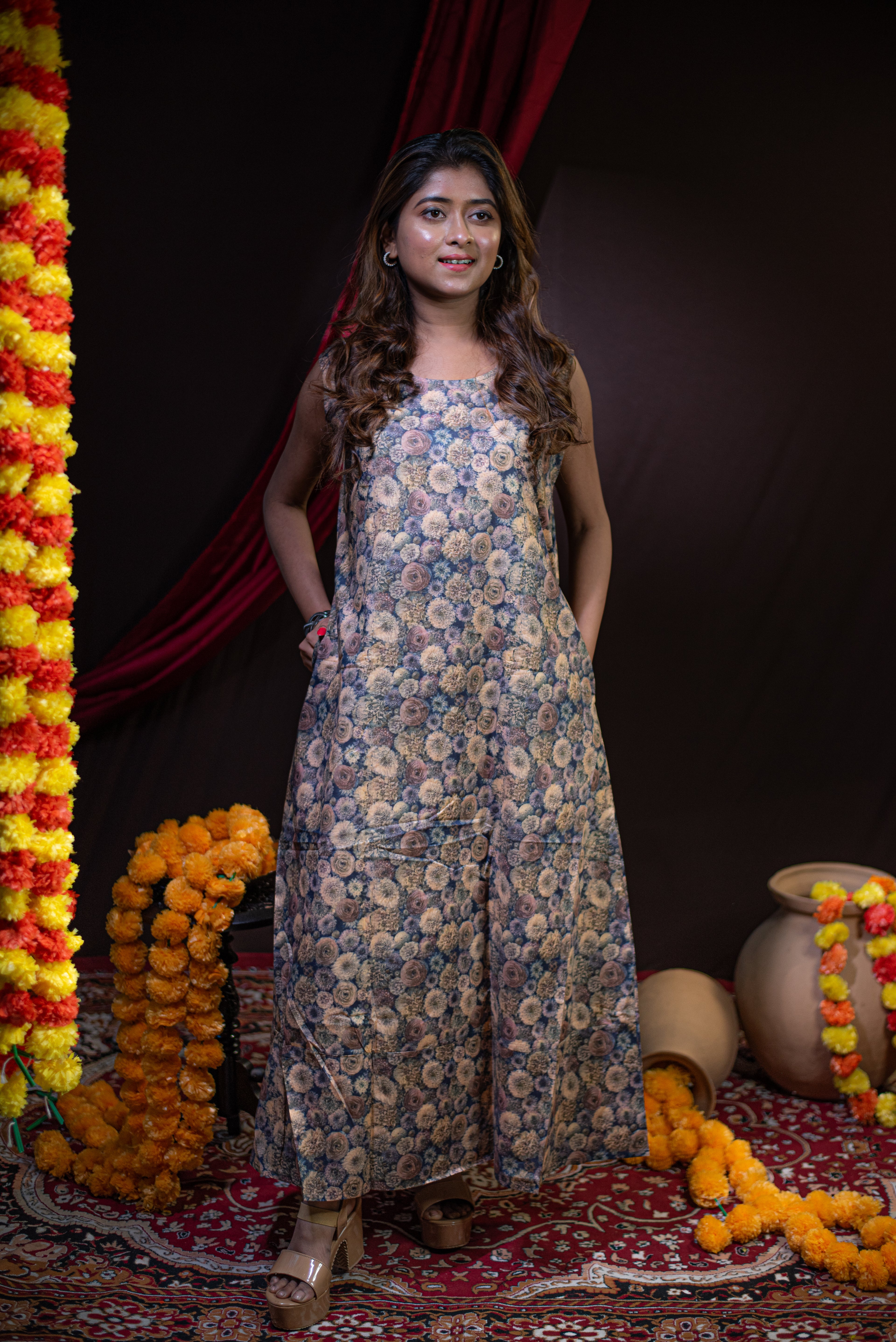The Kusum Twilight Tapestry Long Dress