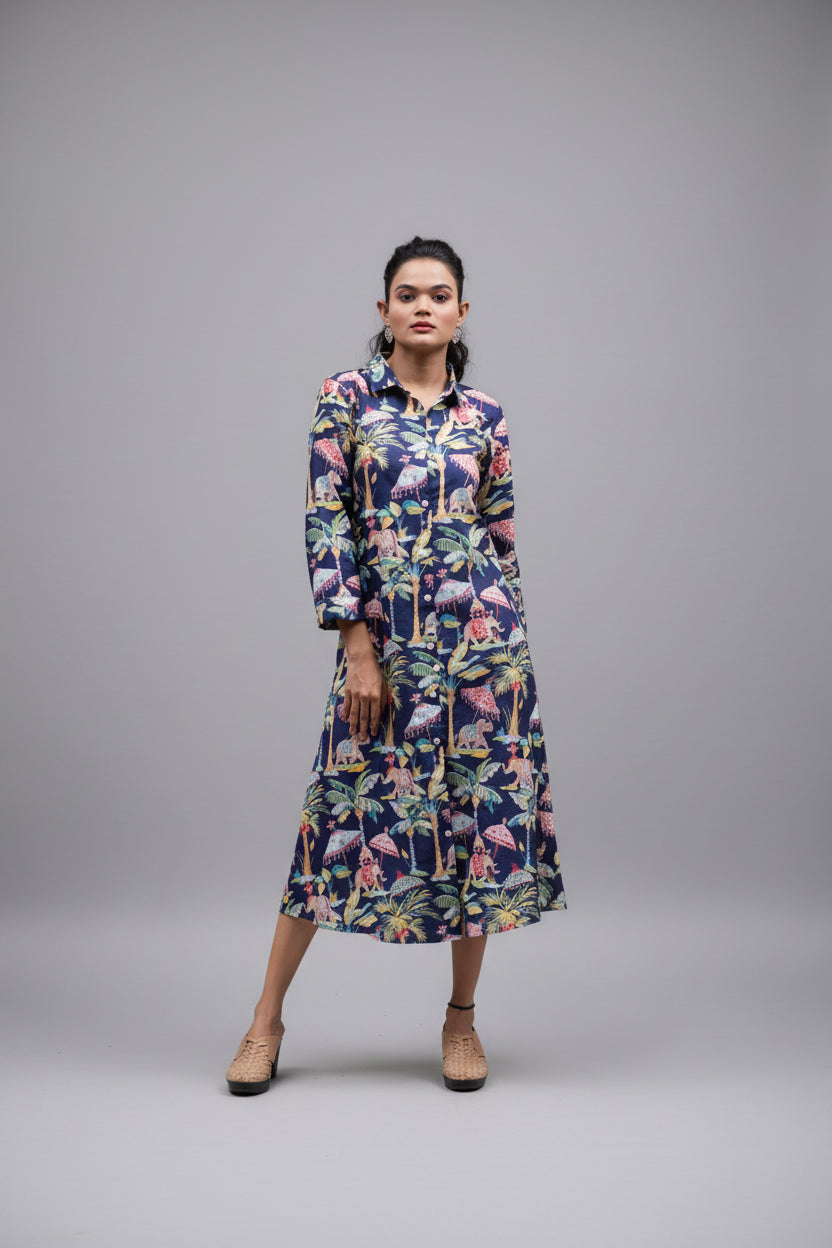 Tuku Flamingo Lagoon Pure Cotton Short Dress