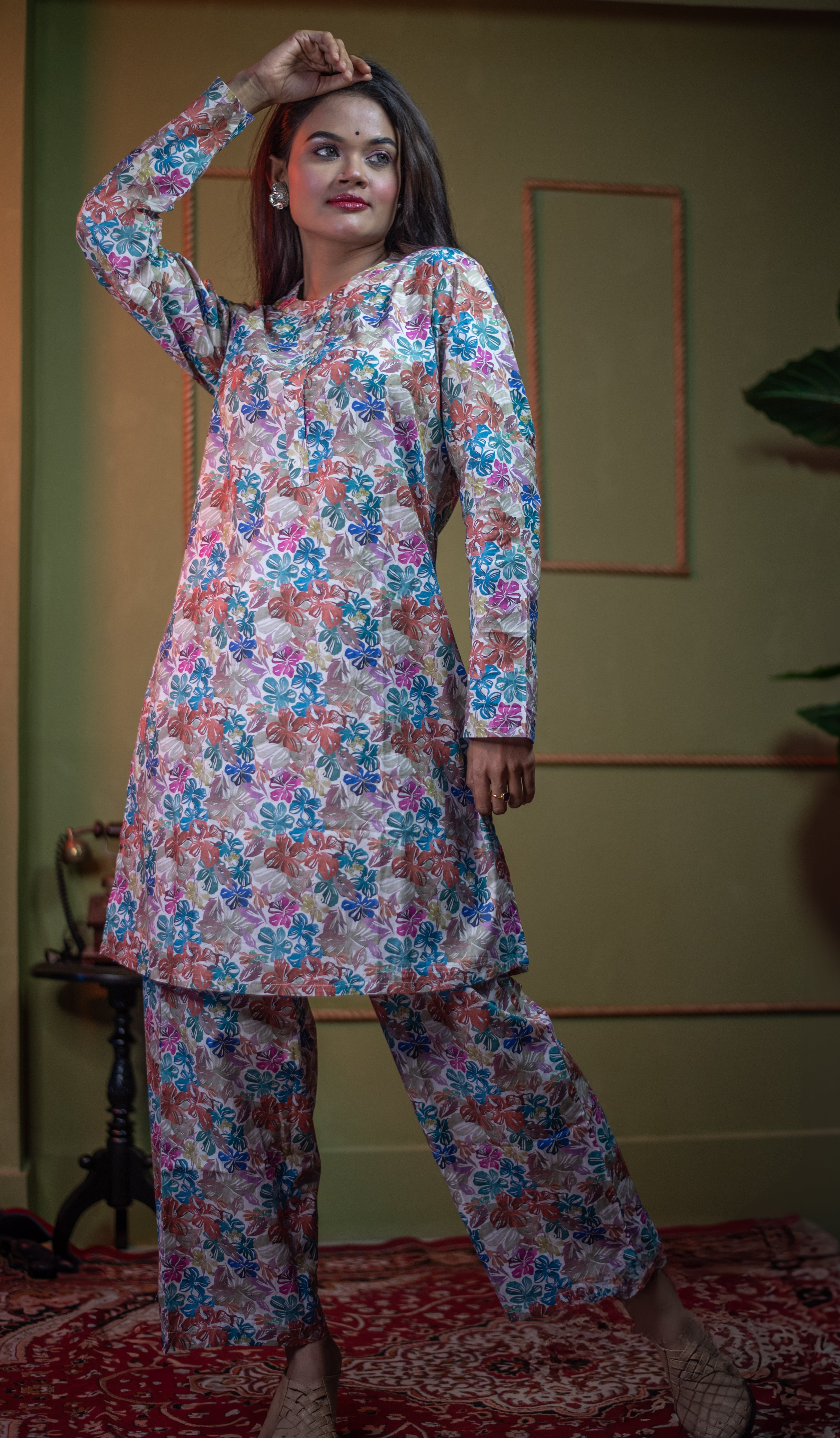 Kusum Pastel Meadow – Pure Cotton Modal Co-Ord Set